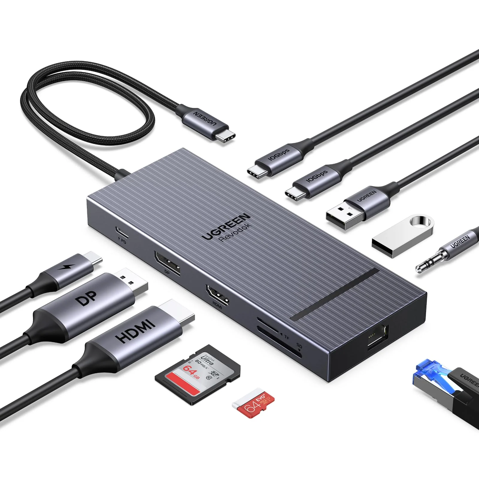 UGREEN Revodok Pro Docking Station (11-Port, Dual 4K@60Hz, 100W)