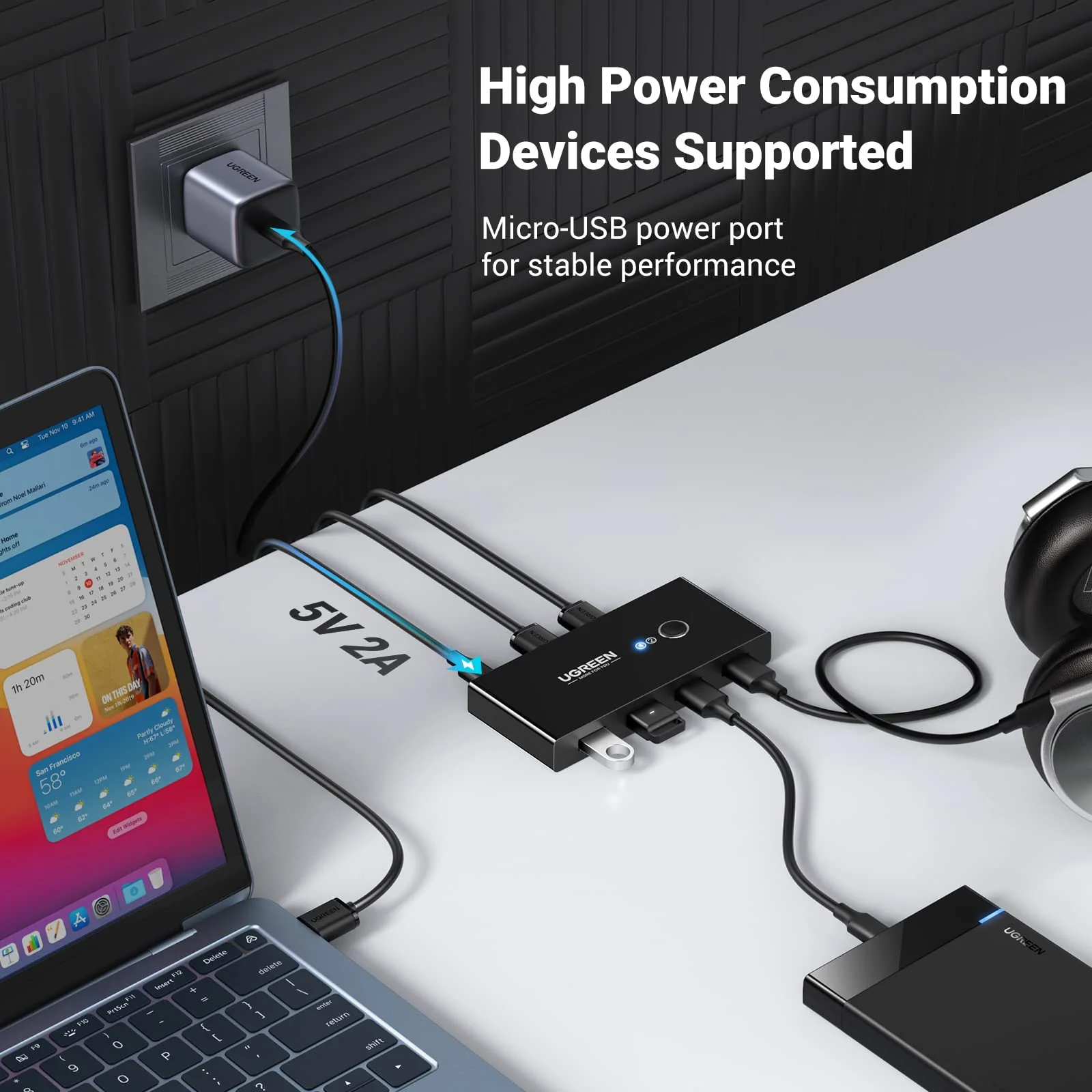 UGREEN 4 Port USB 3.0 5Gbps High-Speed Switch Selector - Image 6