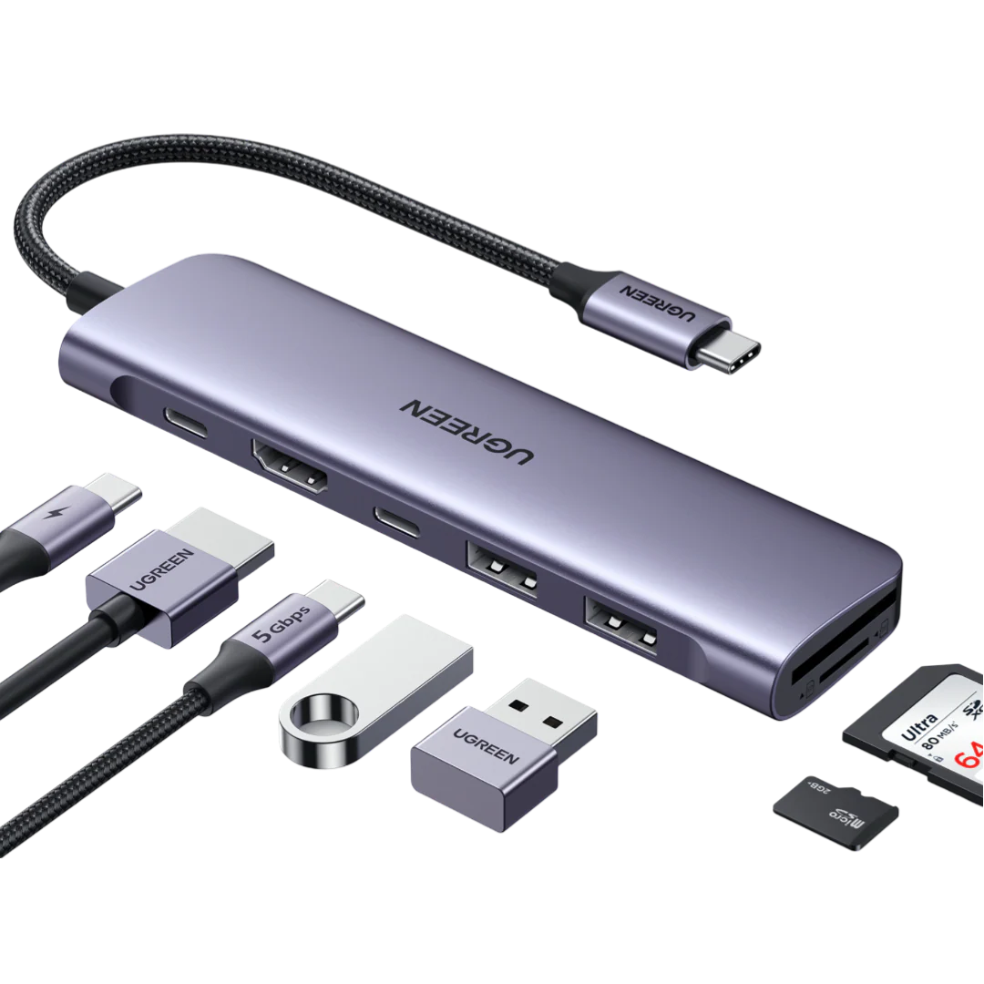 UGREEN Revodok 1071 7-IN-1 USB-C Hub (95W PD, 4K@30Hz HDMI)