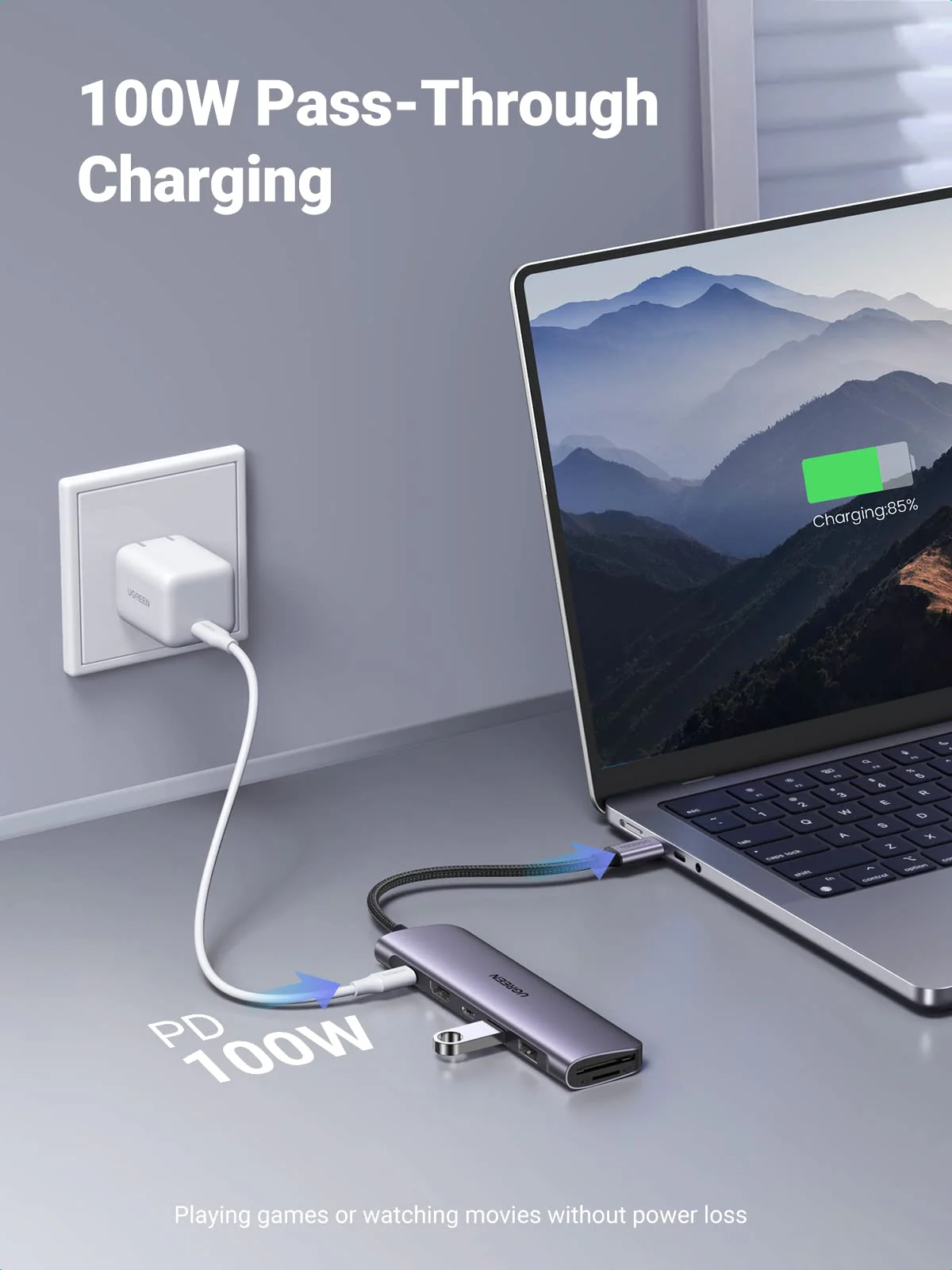 UGREEN Revodok 1071 7-IN-1 USB-C Hub (95W PD, 4K@30Hz HDMI) - Image 5