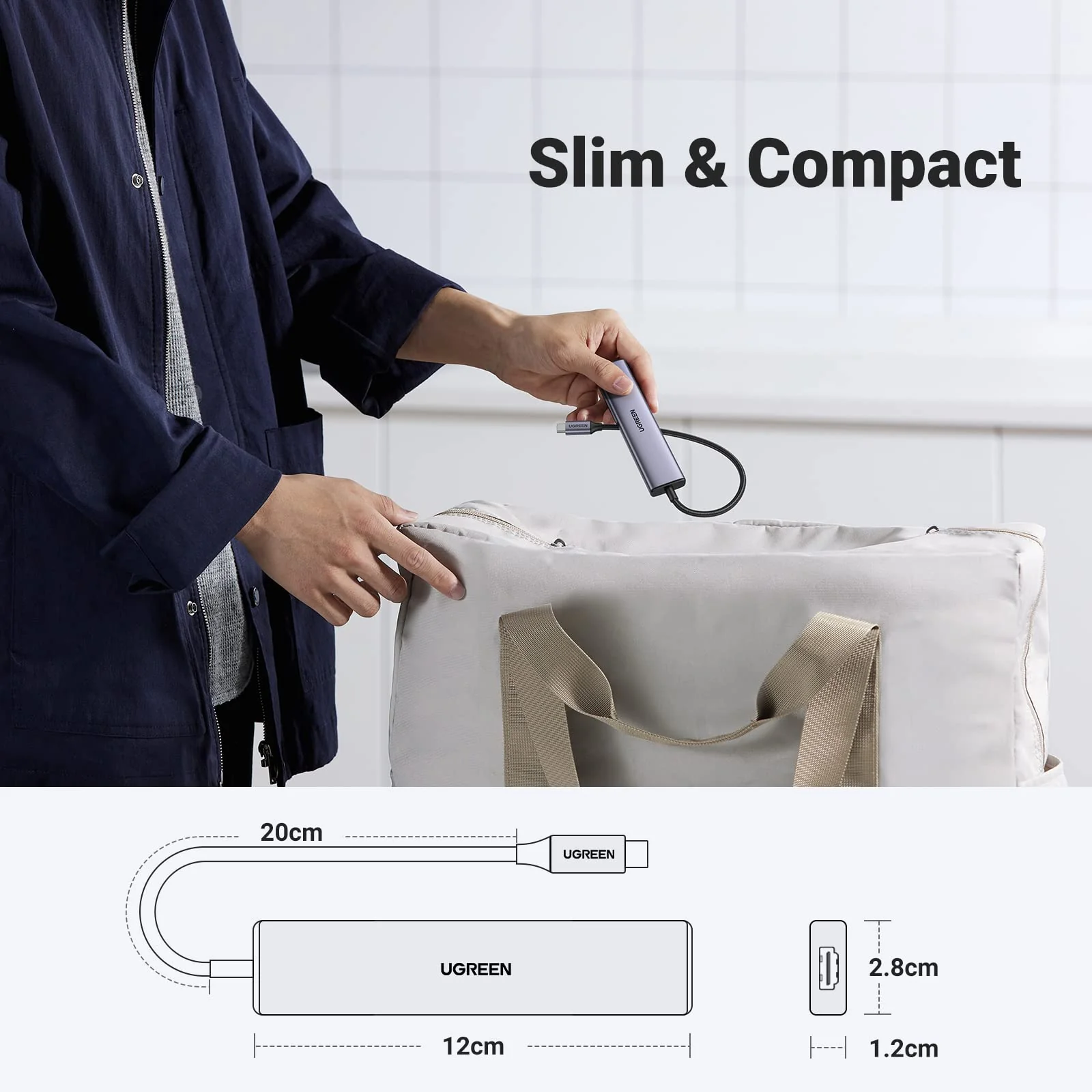 UGREEN Bundle Sale: Revodok 5-IN-1 Hub+100W USB-C Cable (1.6ft) - Image 8