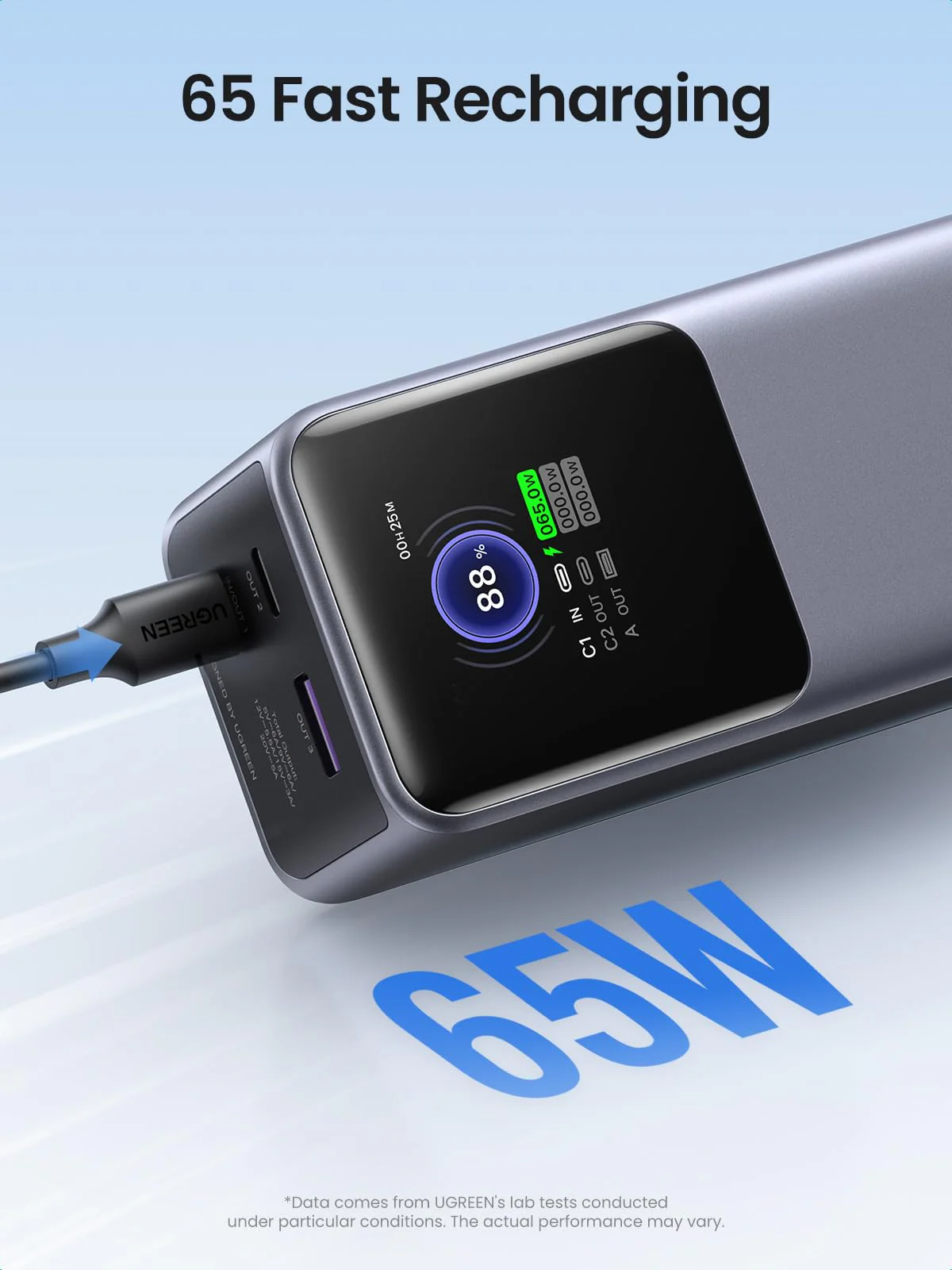 UGREEN Nexode Power Bank 20000mAh 130W with Smart Digital Display - Image 8