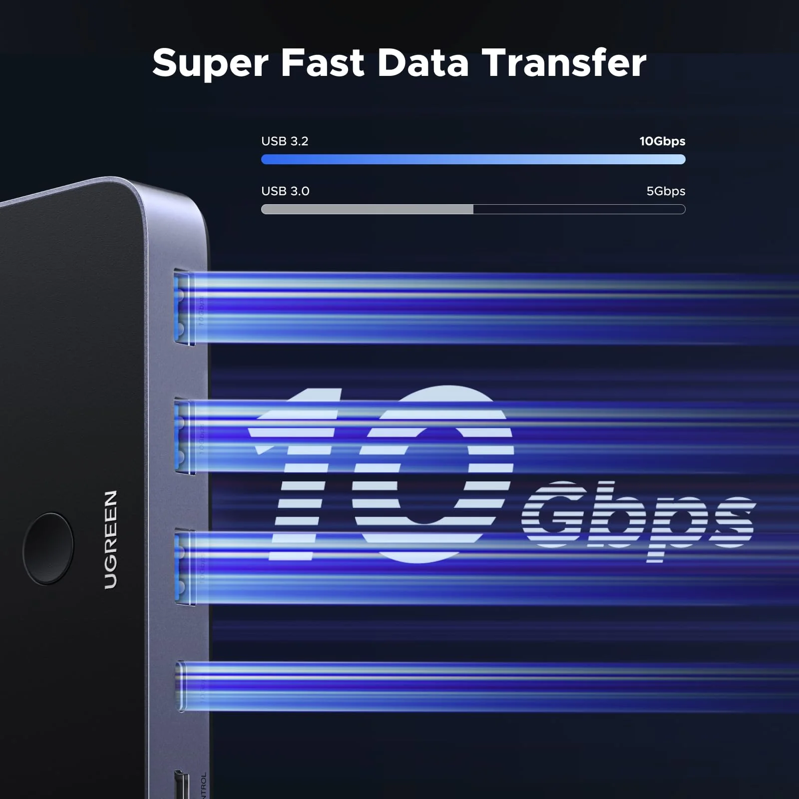 UGREEN USB-C Switch (2-in-4-out, 10Gbps) - Image 3